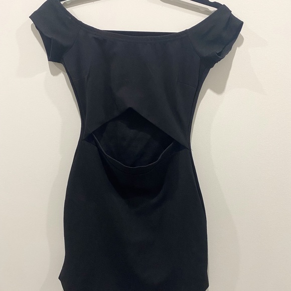 Strapless Black cut out mini dress - Picture 1 of 1